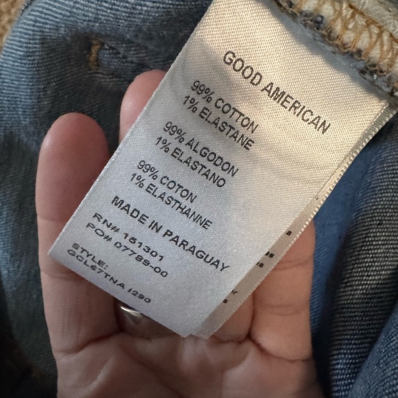 Good American Distressed Straight Leg Jeans Size 8 / 29 - Picture 4 of 6